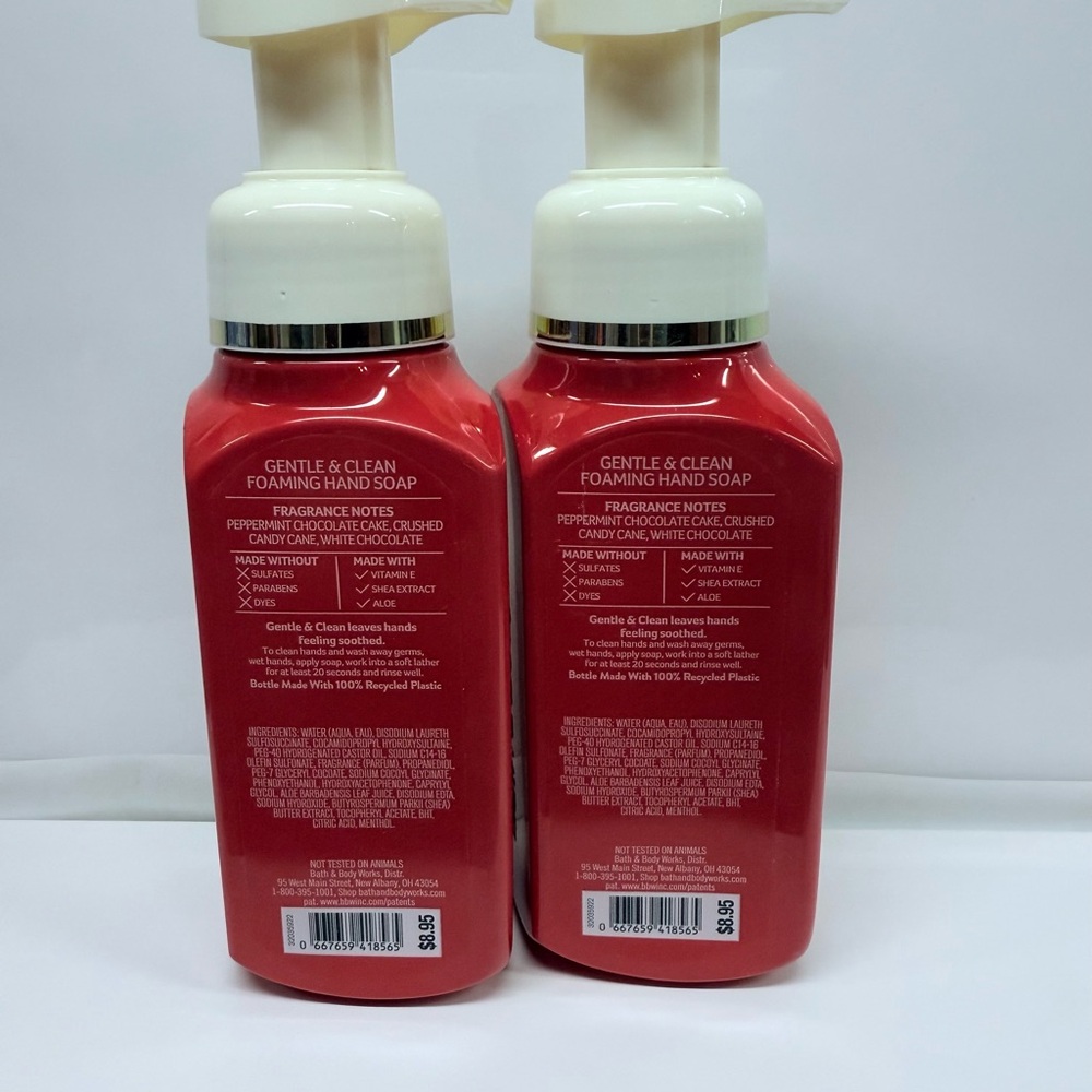 MILK BAR X BATH & BODY WORKS Peppermint Bark Truffle Hand Soap set of 2 - Picture 2 of 3